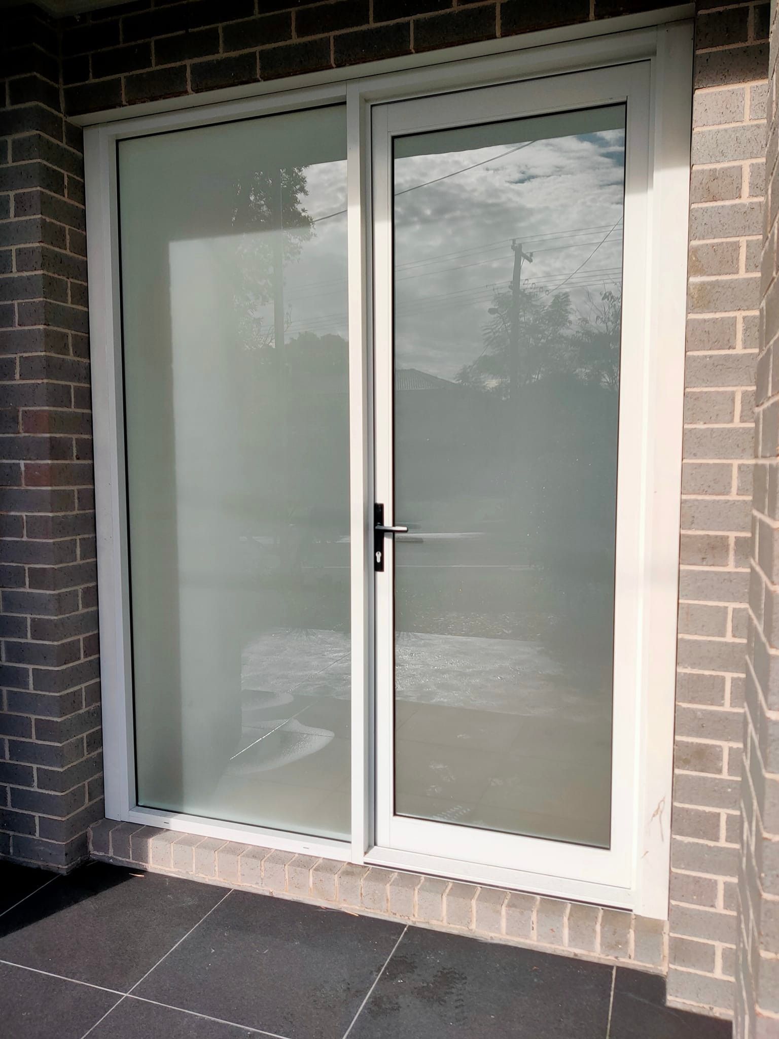 Front Door With Frosted Window — Sunblitz Window Tinting In Wollongong, NSW