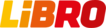 Das Wort „Libro“ ist in Rot und Gelb auf weißem Hintergrund geschrieben.