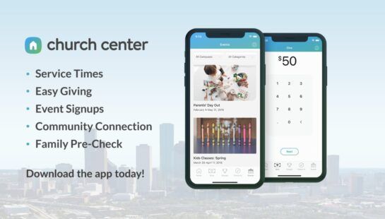 A church center app is available for download today