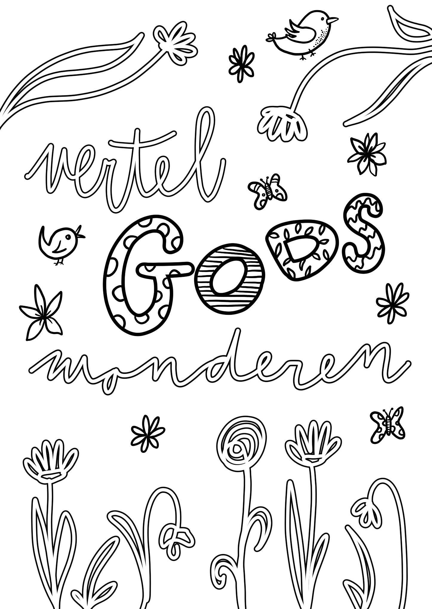 Kleurplaat Christelijk