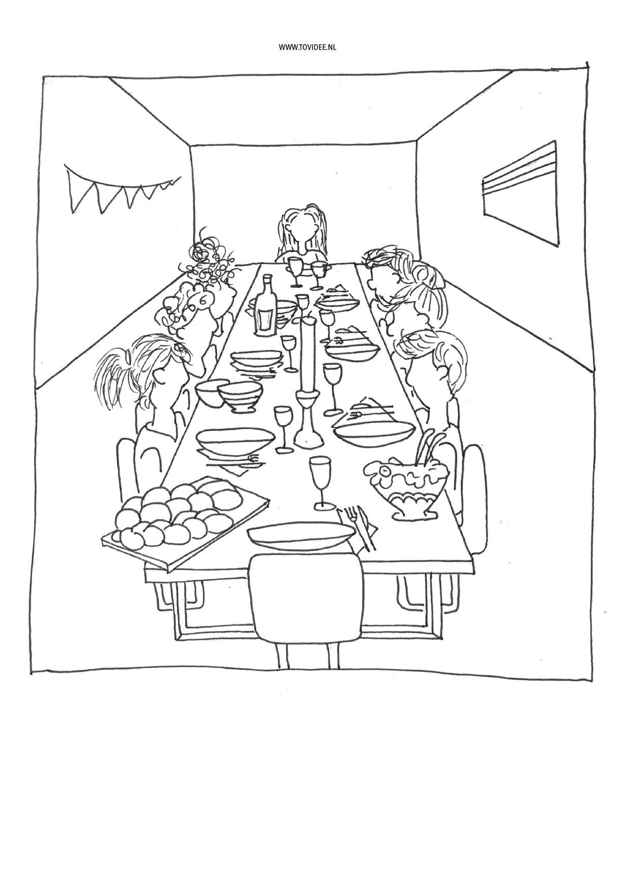 Kleurplaat Shabbat