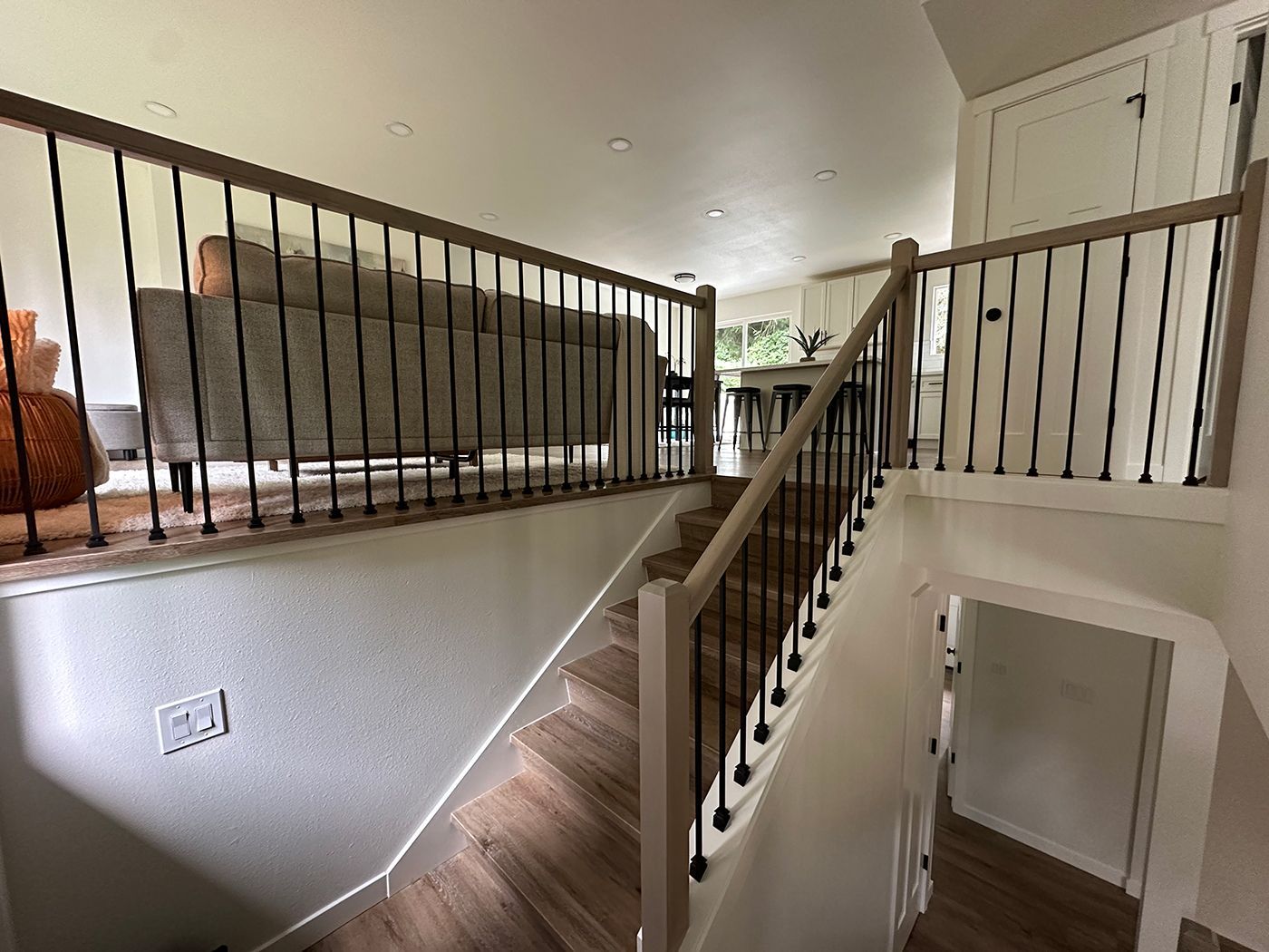 A staircase leading up to the second floor of a house.
