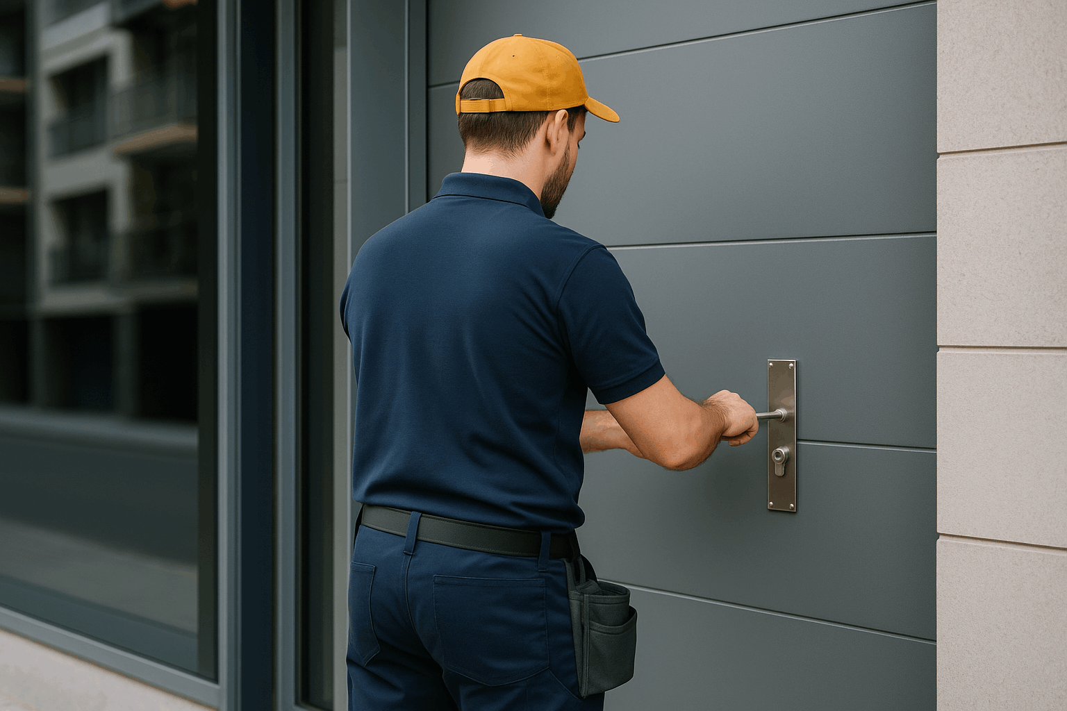 Técnico dando un servicio profesional