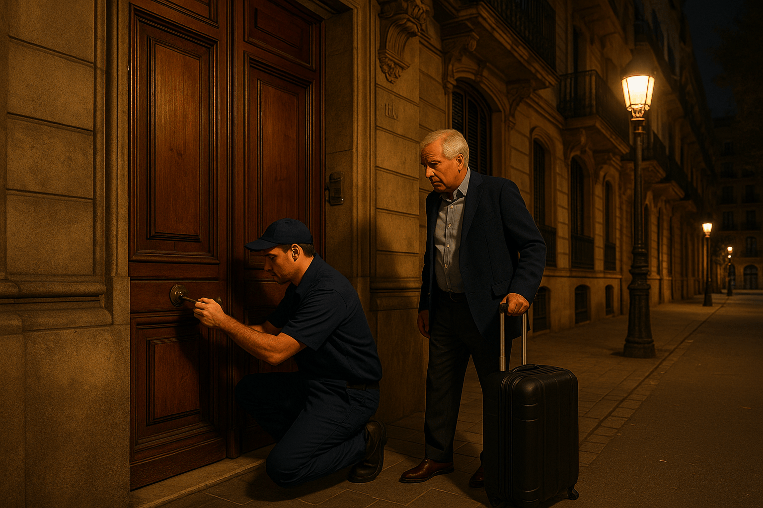 Técnico dando un servicio profesional