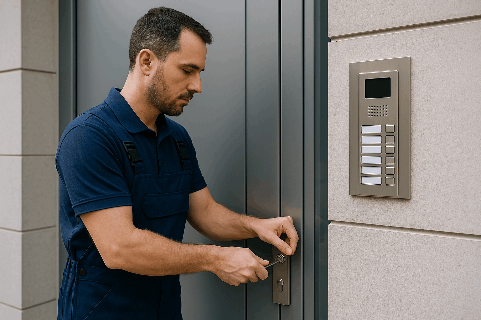 Técnico dando un servicio profesional