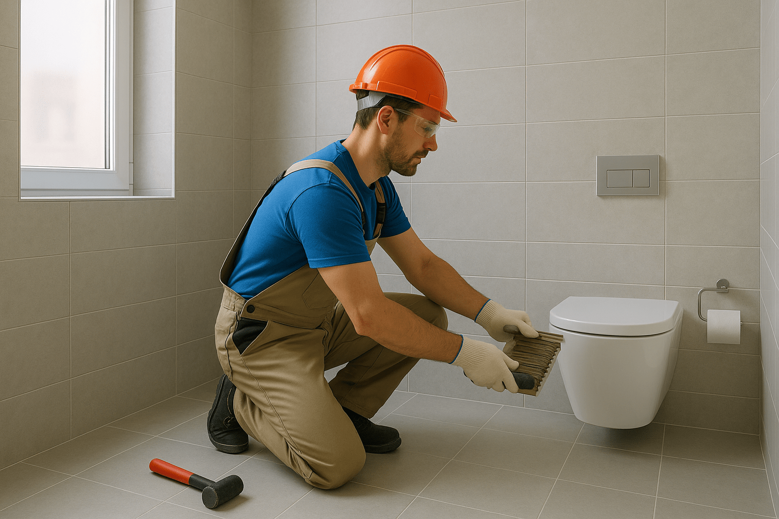 Baño reformado moderno con ducha de obra y luz natural