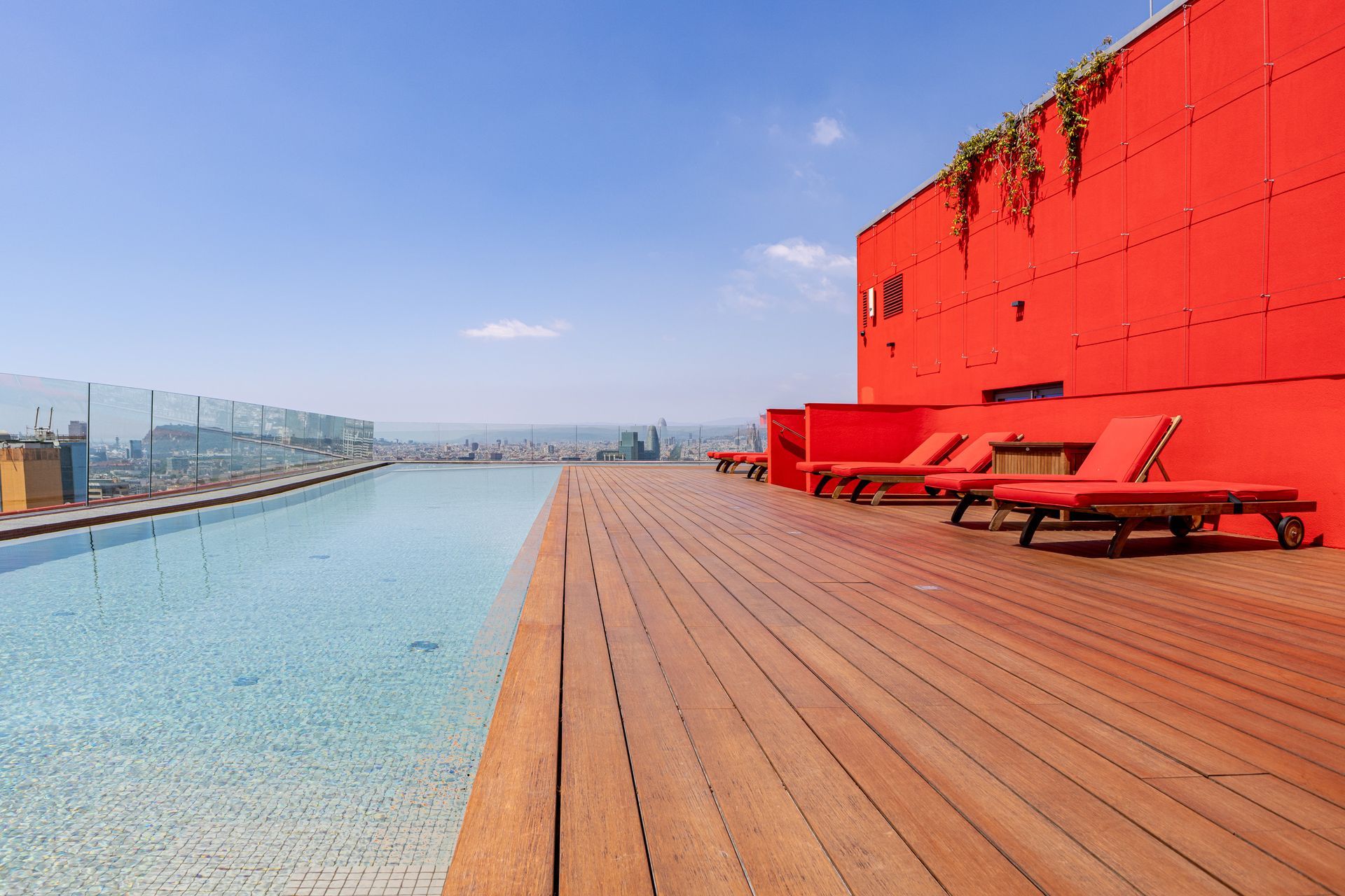 Terraza con vistas al mar en Barcelona