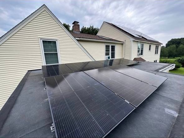 Close-up of solar panel representing Merrimack Solar’s clean energy vision