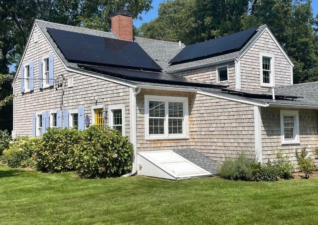 Residential rooftop solar installation completed by Merrimack Solar