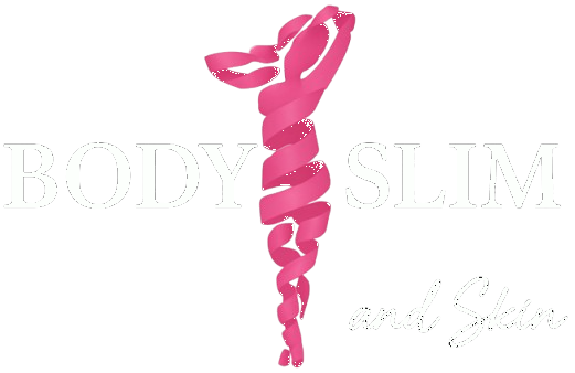 Een roze logo van een gestileerde figuur omwikkeld met lint, met de witte tekst