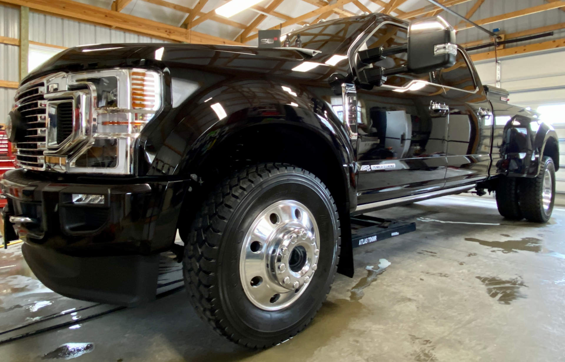black ford f350 DWR after a service at EG Automotive Detailing