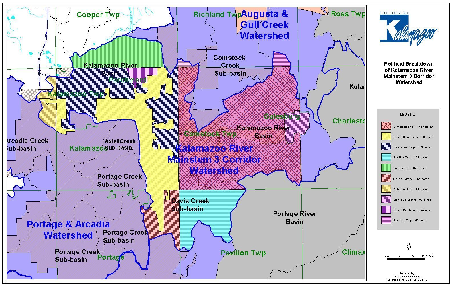 Watershed map
