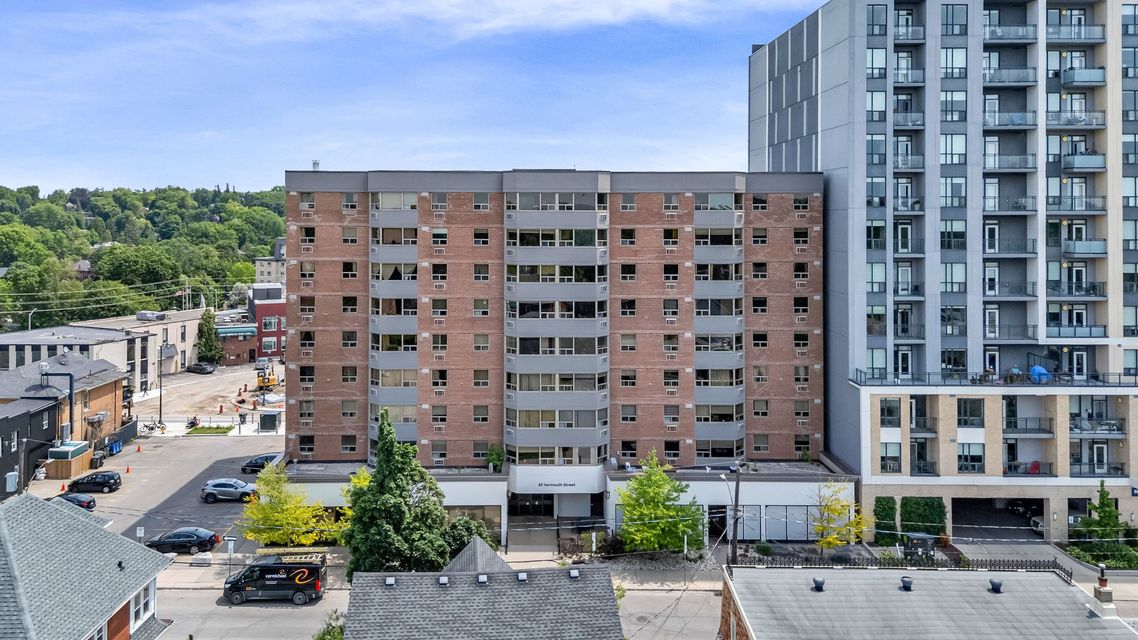 A residential condo building 