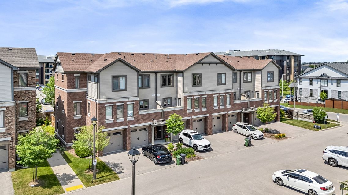A residential condo building