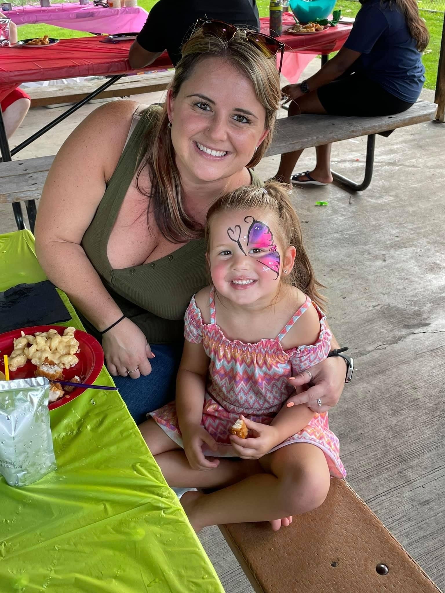 young girl with her teacher