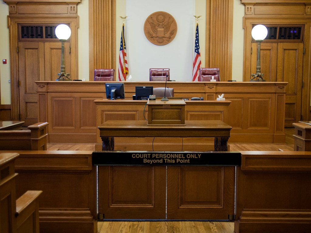 Interior of a courthouse