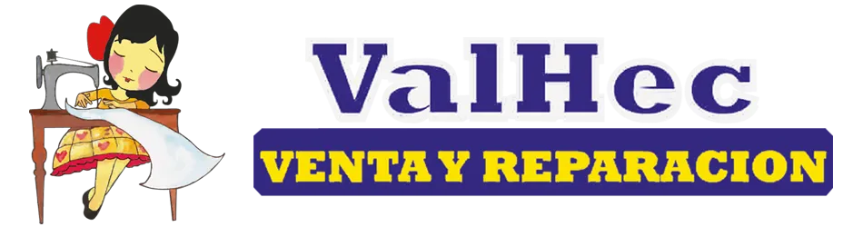 Logotipo de ValHec con un trabajador de reparación estilizado y el texto “VENTA Y REPARACIÓN” en azul y amarillo.