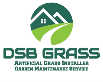 A logo for dsb grass artificial grass installer garden maintenance service