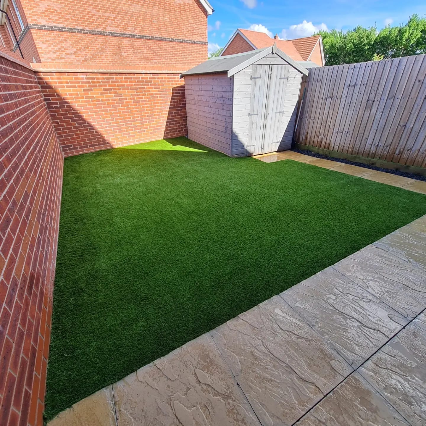 After image of best artificial grass lawn and landscaping specialist in cornard, sudbury suffolk area, DSB Grass