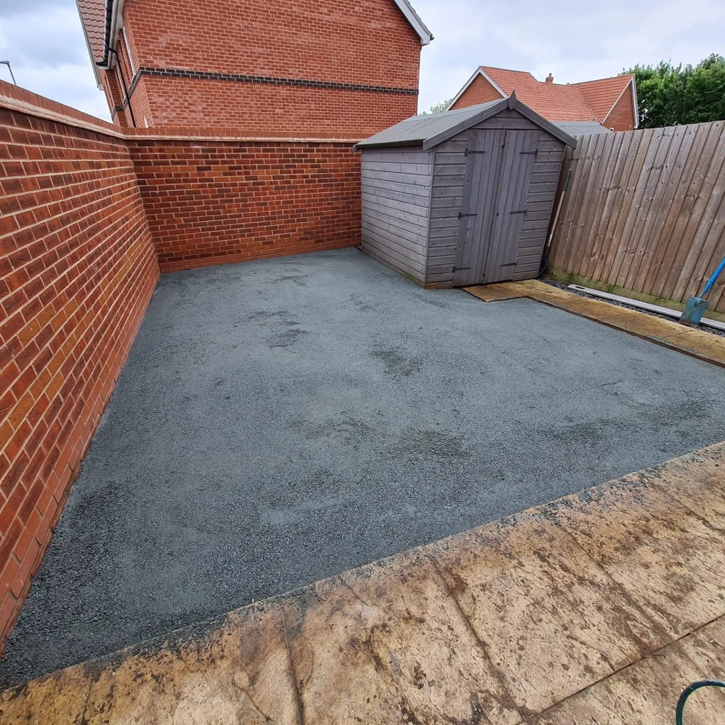 Before image of Best artificial grass lawn and landscaping specialist in cornard, sudbury suffolk area, DSB Grass