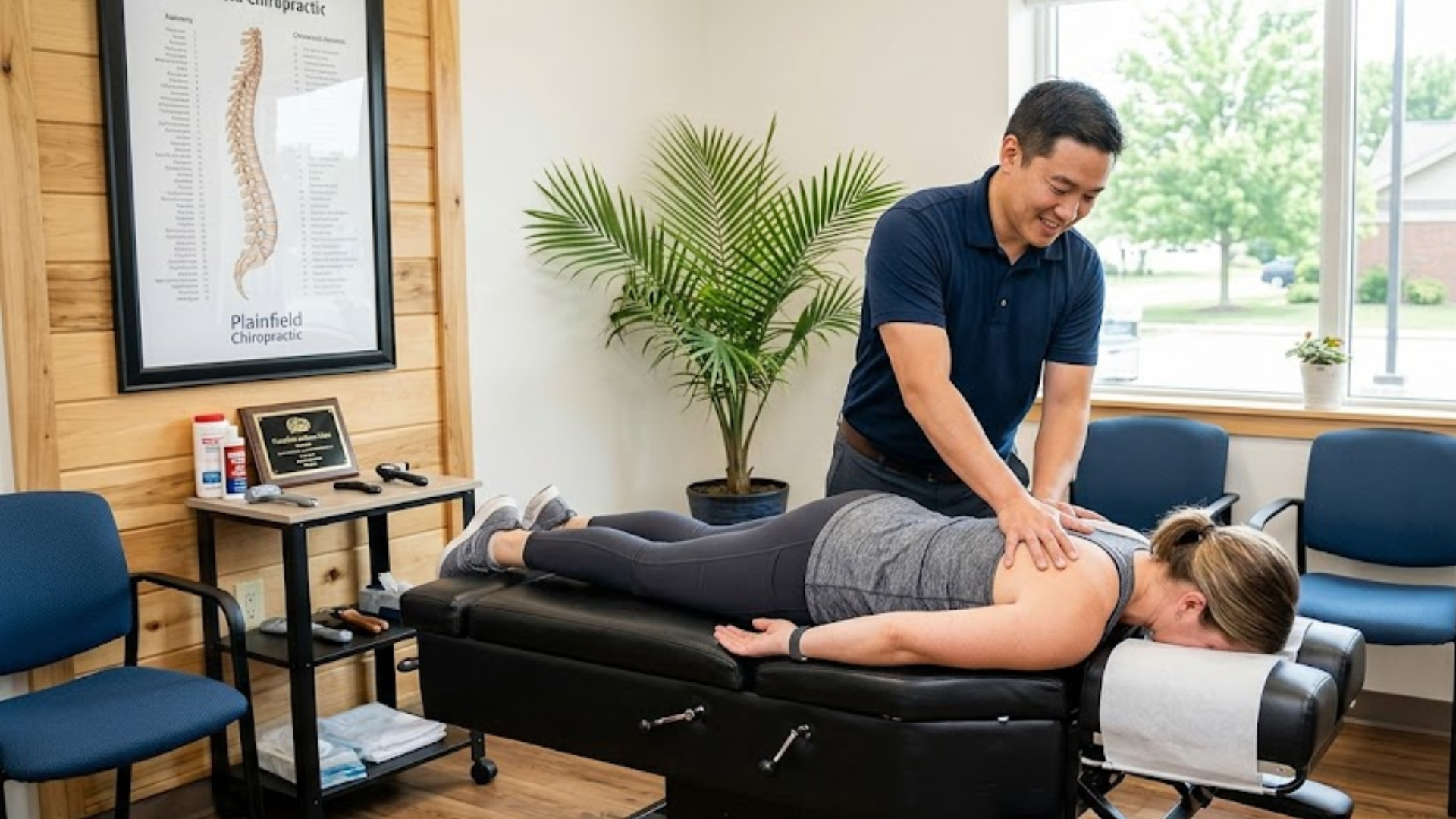chiropractic treatment room Plainfield Indiana