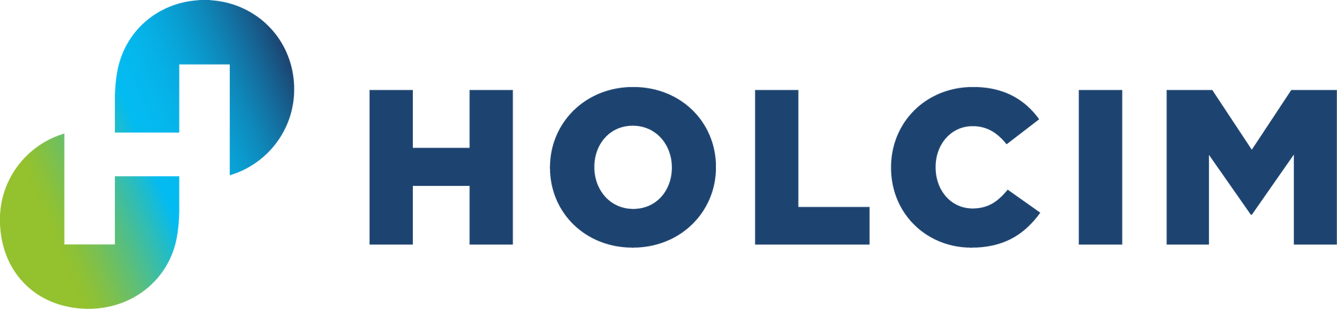 Holcim logo with blue and green spheres forming an 