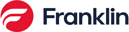 Logo of Franklin: red circle with white 