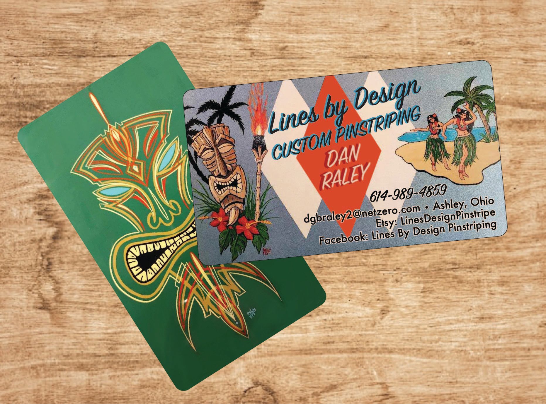 pin striping business card
