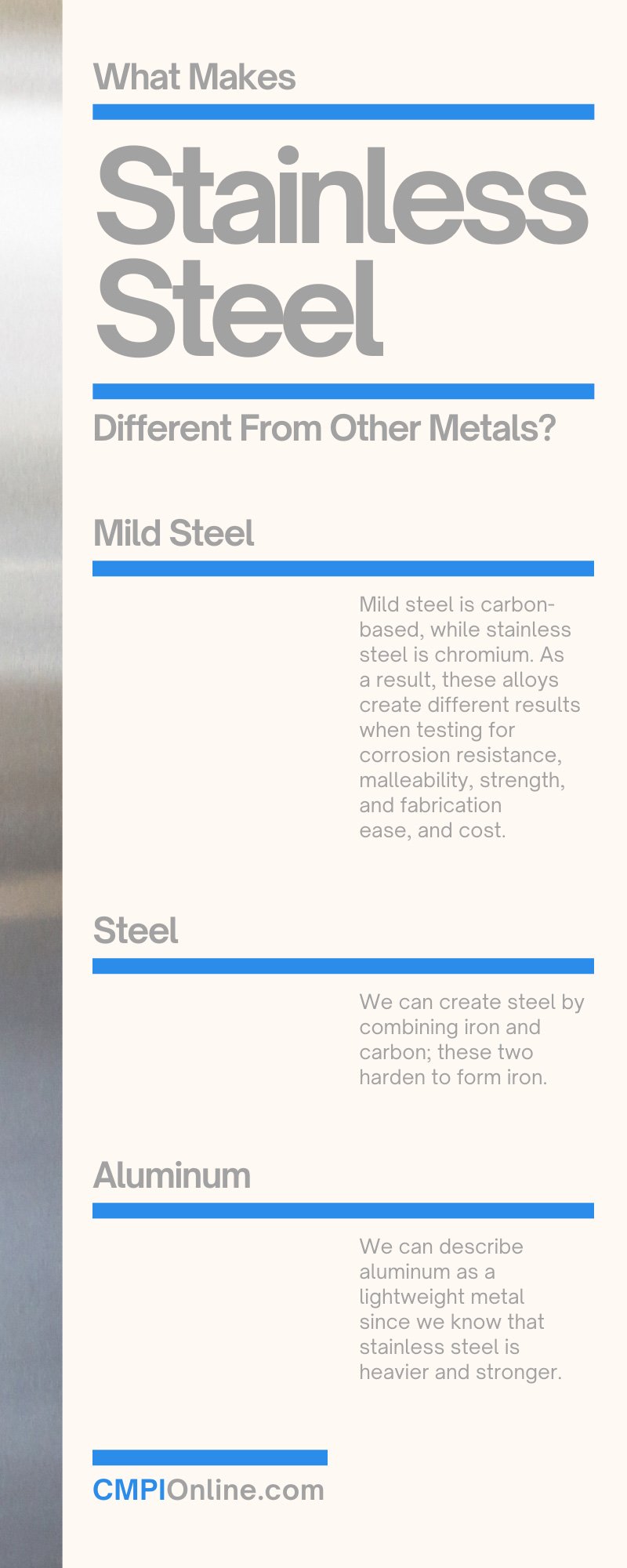 What Makes Stainless Steel Different From Other Metals?