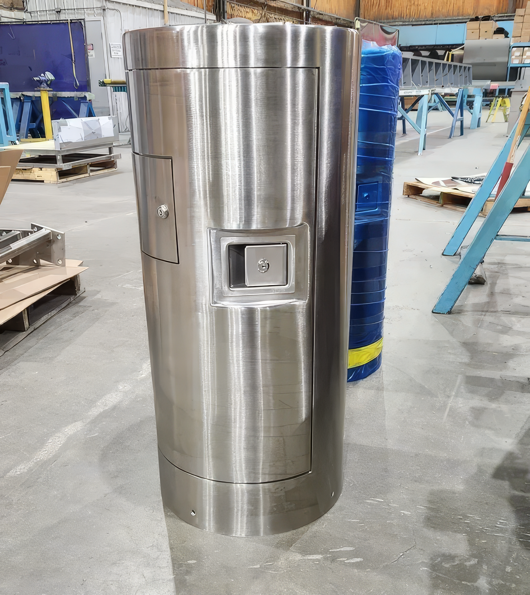 Stainless steel FIXED BOLLARD SQUARE BASEPLATE