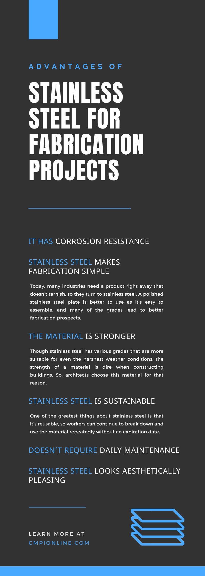 Advantages of Stainless Steel for Fabrication Projects