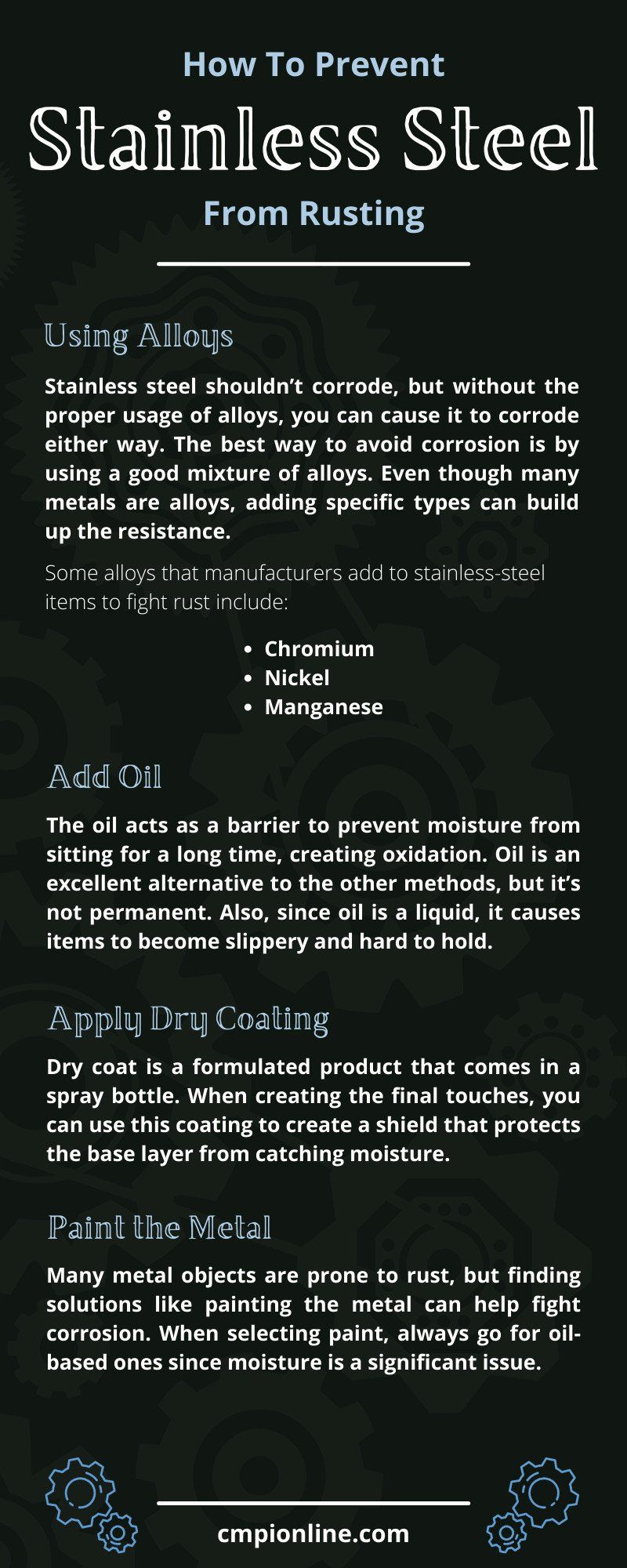How To Prevent Stainless Steel From Rusting