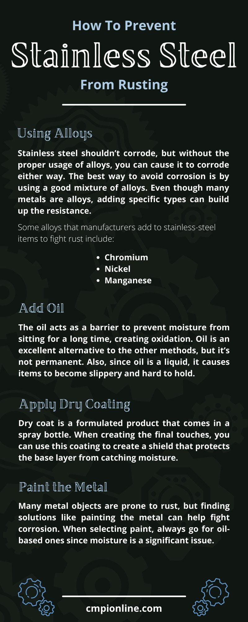 How To Prevent Stainless Steel From Rusting