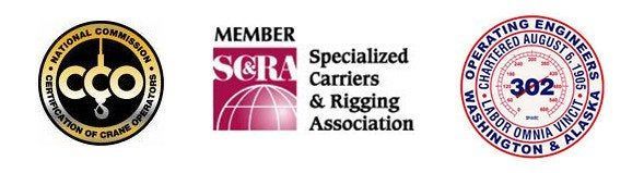 Logos for CCO, SCRA, and MCAA, with “Specialized Carriers & Rigging Association” text.