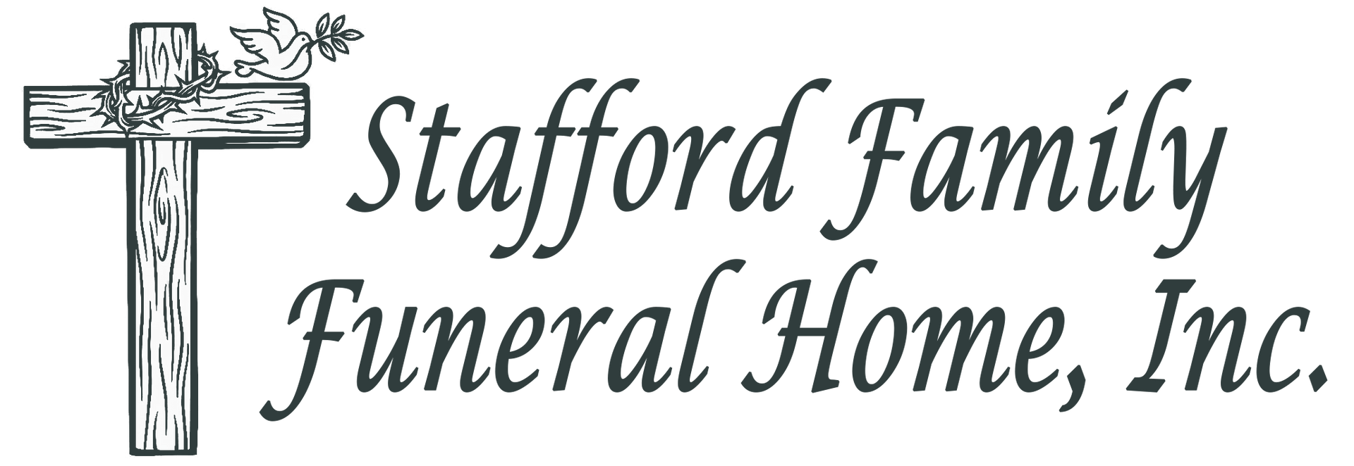 The logo for sample funeral home is shown on a white background.