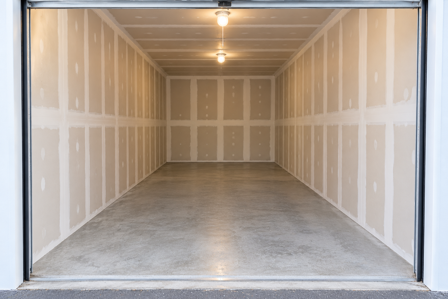 Blue storage unit doors with a corrugated design and metal roof. Blue storage unit doors with a corrugated design and metal roof.
