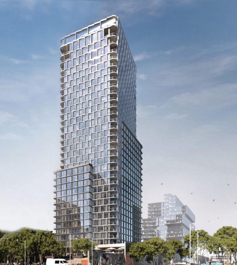 An artist 's impression of a very tall building