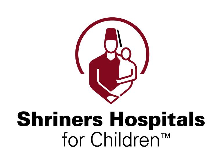 the logo for shriners hospitals for children shows a doctor holding a baby .