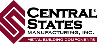 The logo for central states manufacturing , inc. metal building components