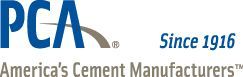 The logo for pca america 's cement manufacturers since 1916