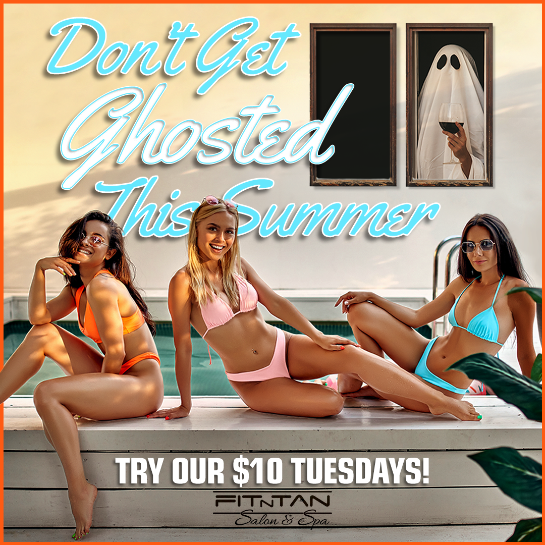 Three women in bikinis are sitting on the edge of a pool.