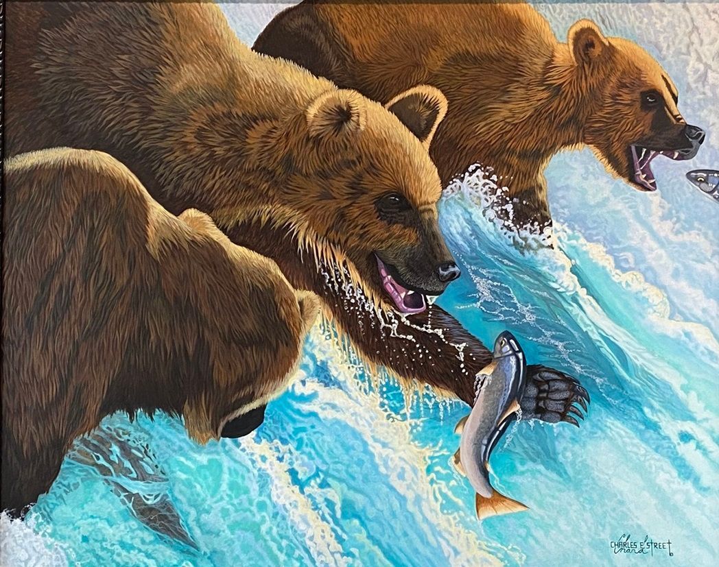 Bears Fishing by Charles Street