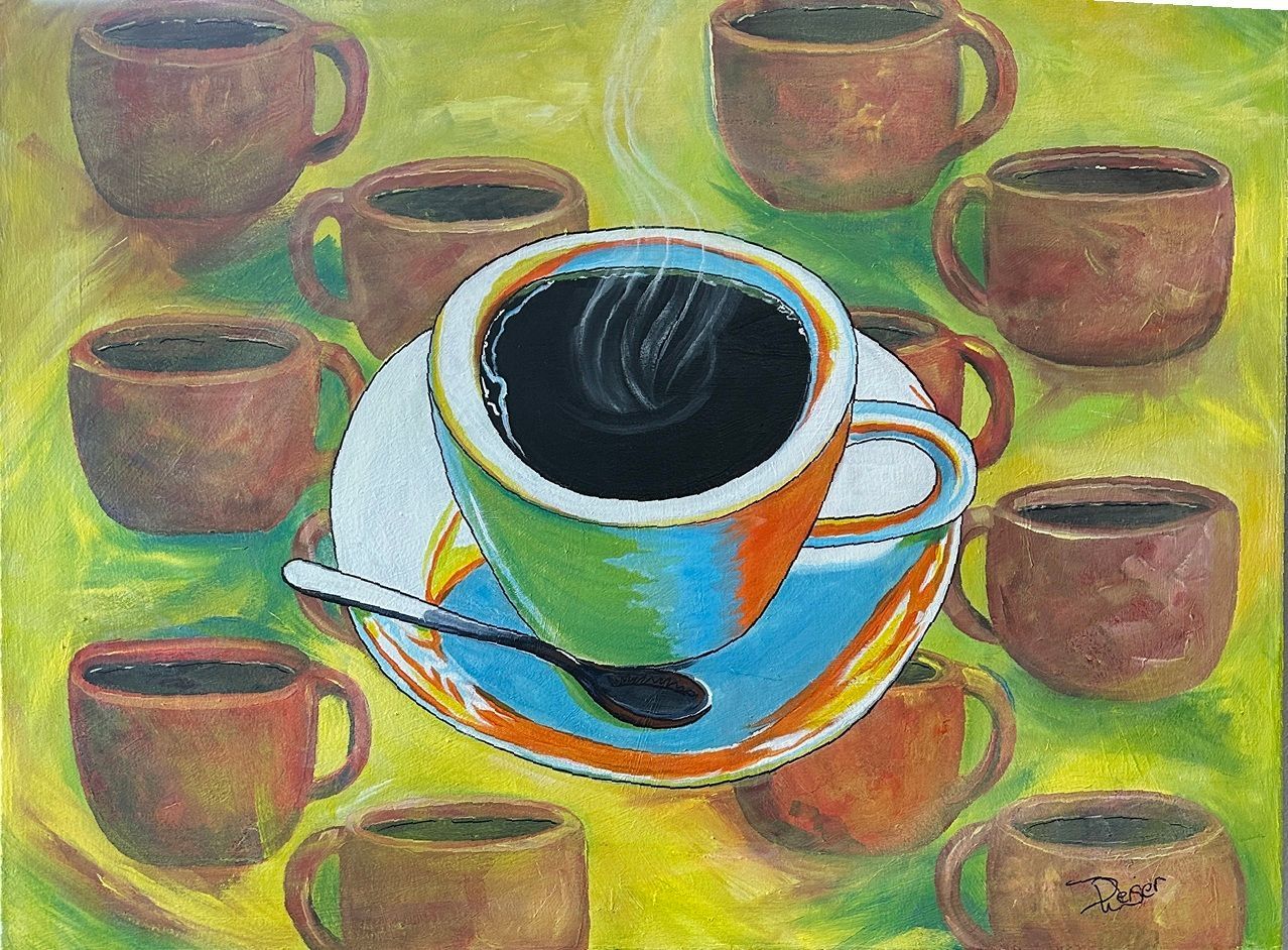 Brewed Together Acrylic by Deb Weiser