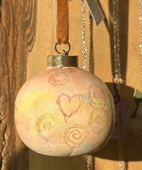 Hearts Antique Style Ceramic bulb by Lori Kidd