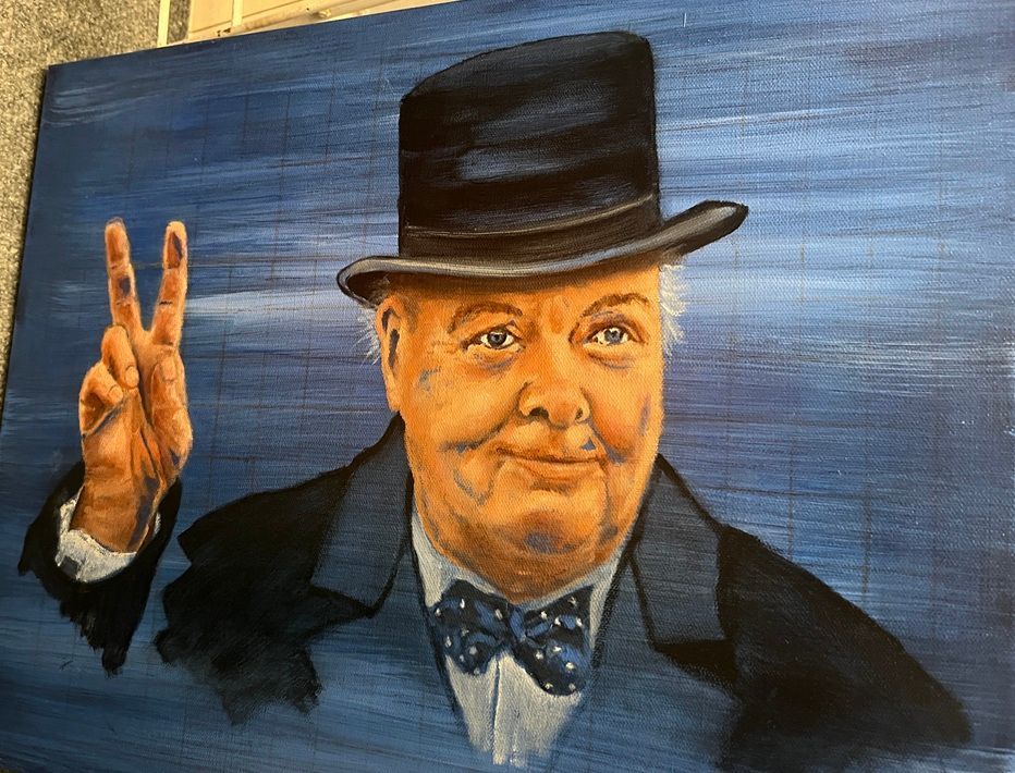 Winston Churchill by Chris Robbins - giclee