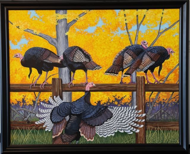 Turkeys on Indian Creek - Original