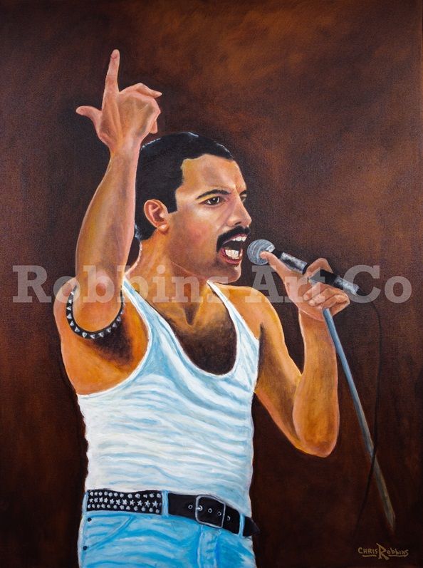 Freddie Mercury Giclee by Chris Robbins