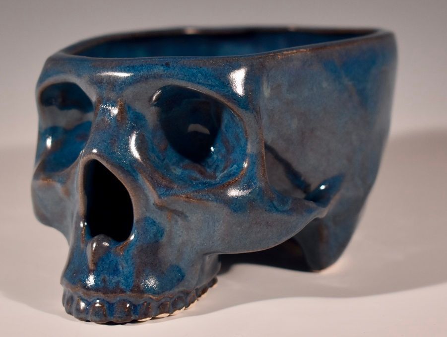 Blue Grotto Skull Mug by Emily Hiner