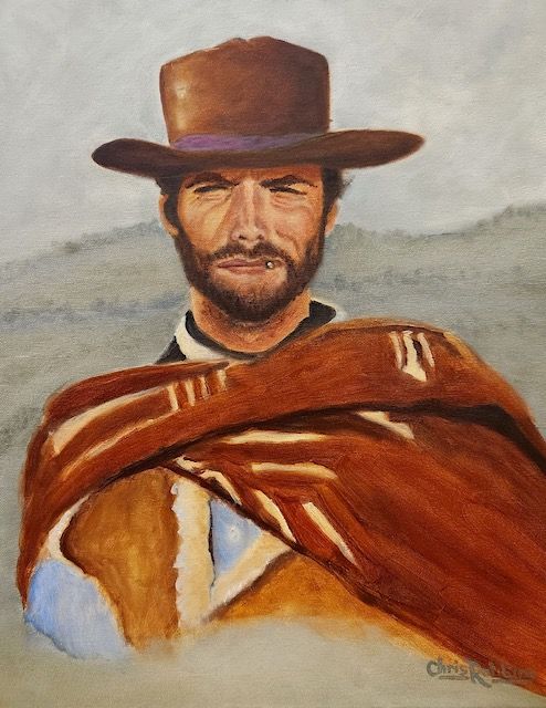 Clint Eastwood Oil by Chris Robbins