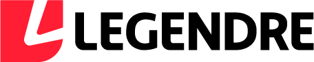Logo Legendre avec un L stylisé rouge et un texte noir sur fond blanc